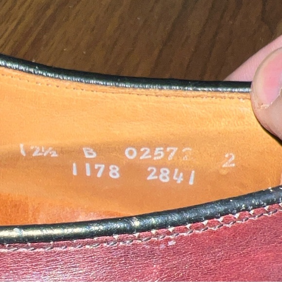 ALLEN EDMONDS BRENTWOOD Burgundy  LEATHER OXFORD MEN'S  SIZE 12.5B - Picture 11 of 12